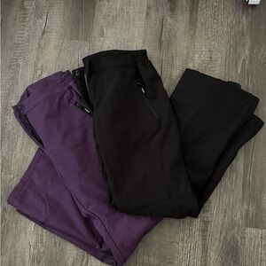 2 pair Outdoor Research Black and Purple Women's Ski Pants